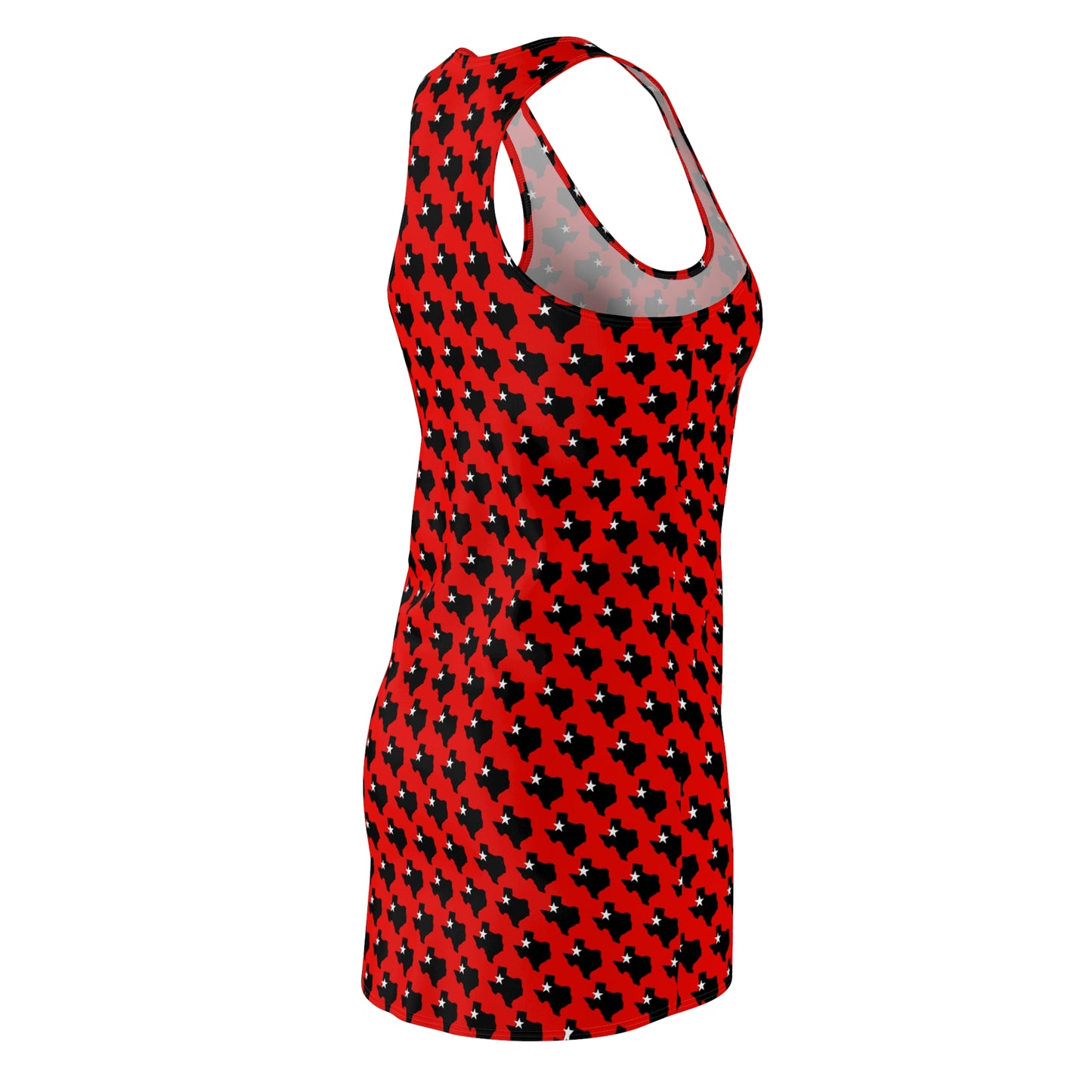 TX Red Print Women's Racerback Dress