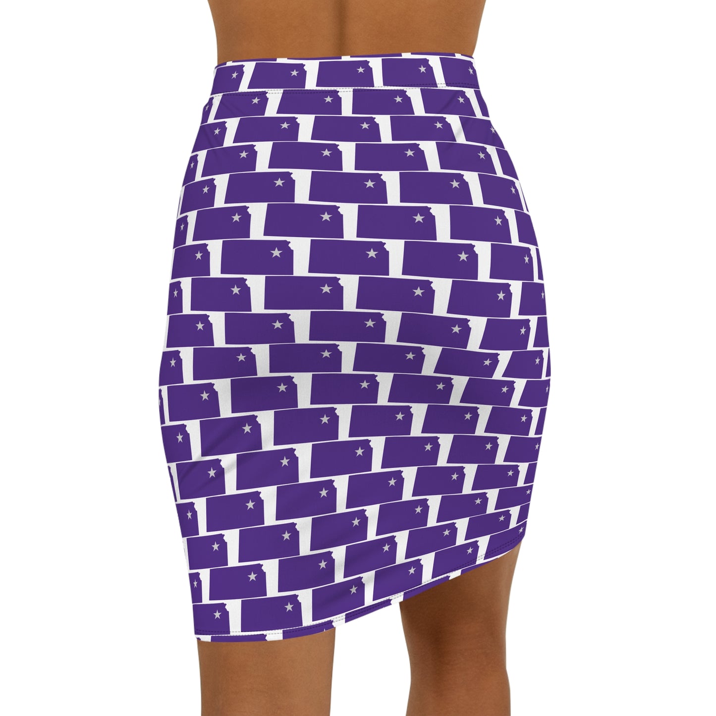 Manhattan White Print, Stylish Brick Pattern Pencil Skirt, Trendy Office Wear, Fashionable Night Out Outfit, Unique Women’s Clothing, Perfect Gift for Her