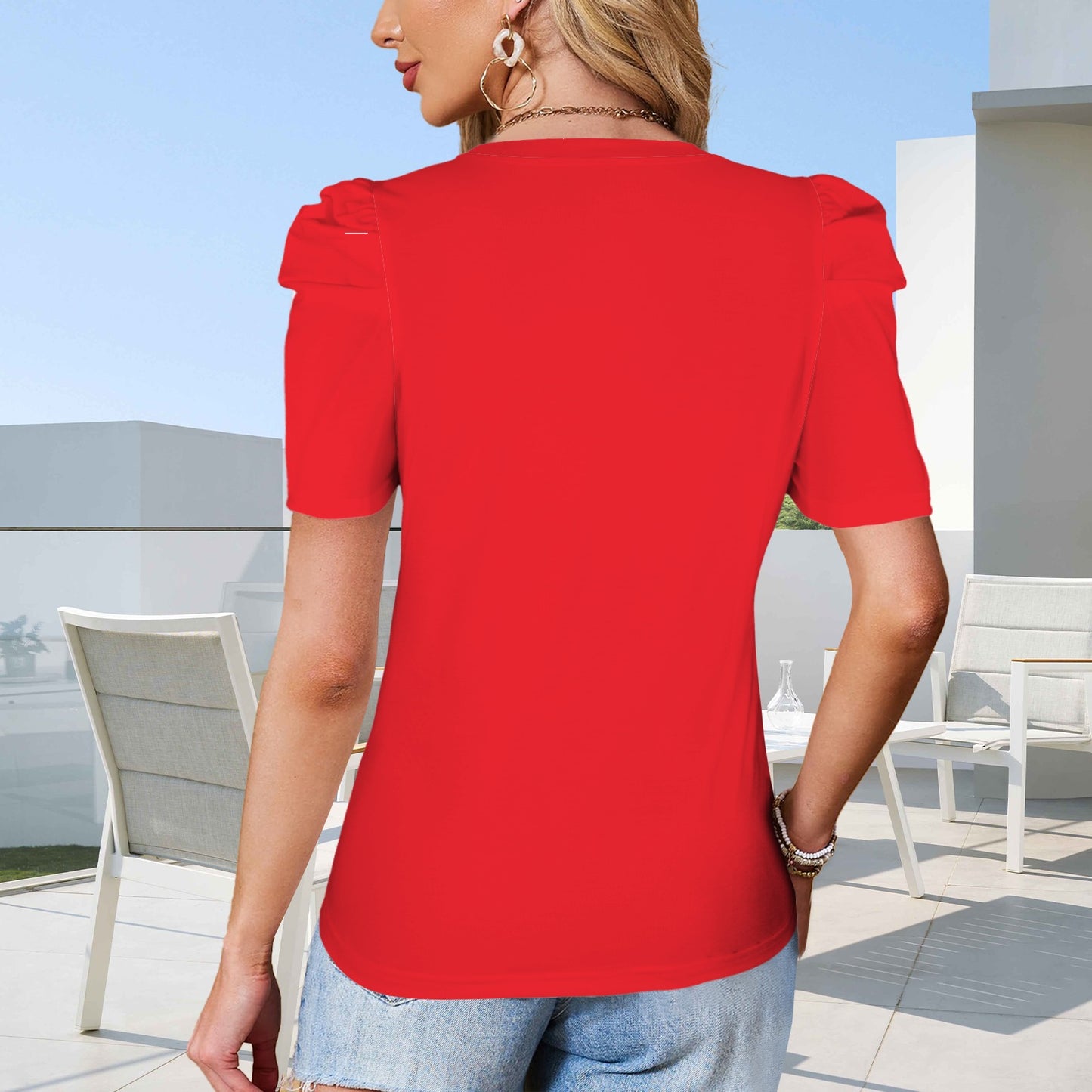 Glitter Jayhawk Top, Crimson