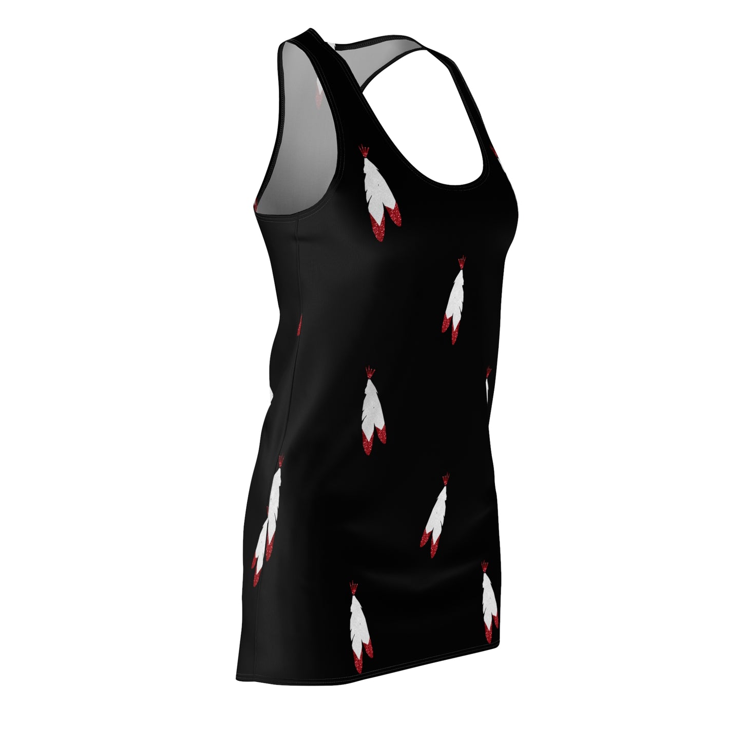 Glitter Feathers Racerback Dress