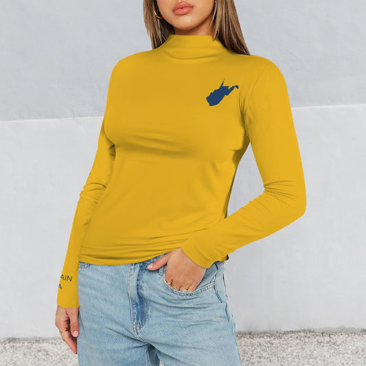 Gold WV Slim Long Sleeve Turtleneck