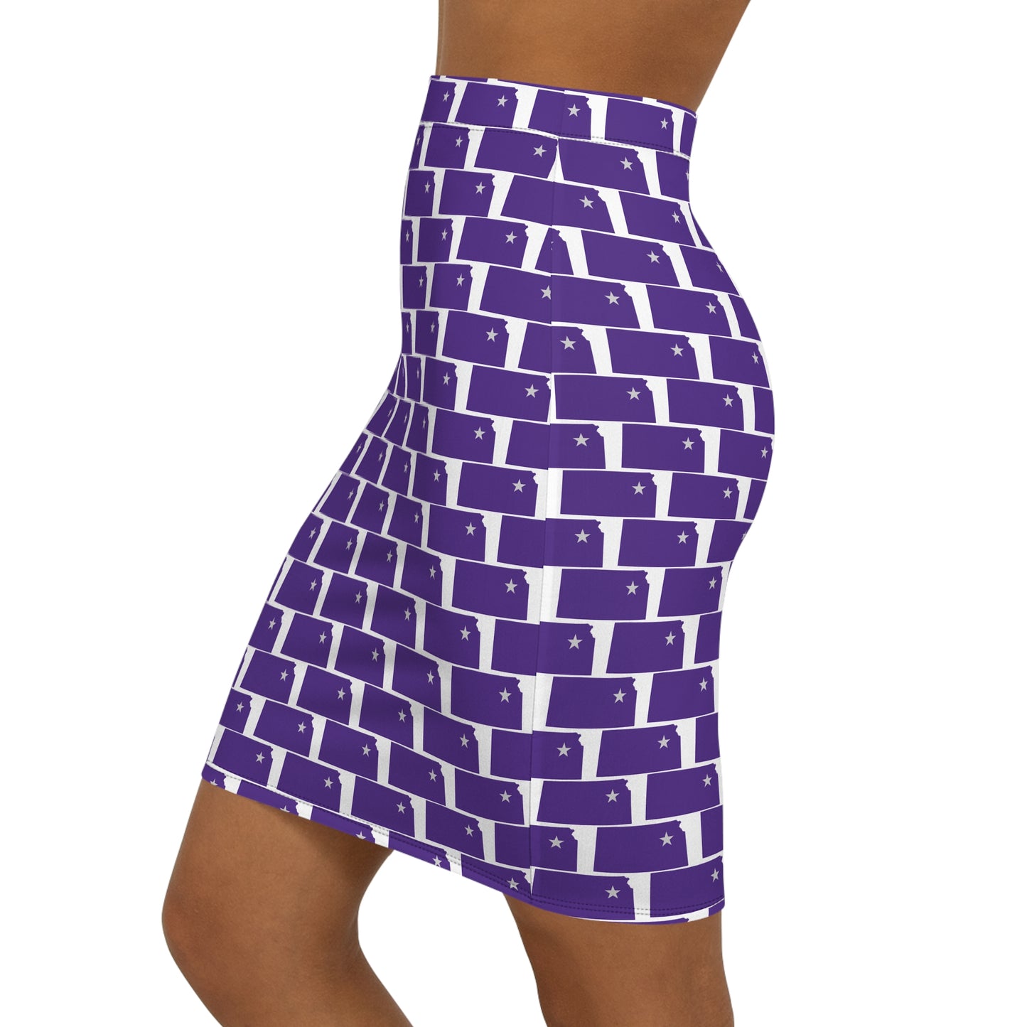 Manhattan White Print, Stylish Brick Pattern Pencil Skirt, Trendy Office Wear, Fashionable Night Out Outfit, Unique Women’s Clothing, Perfect Gift for Her