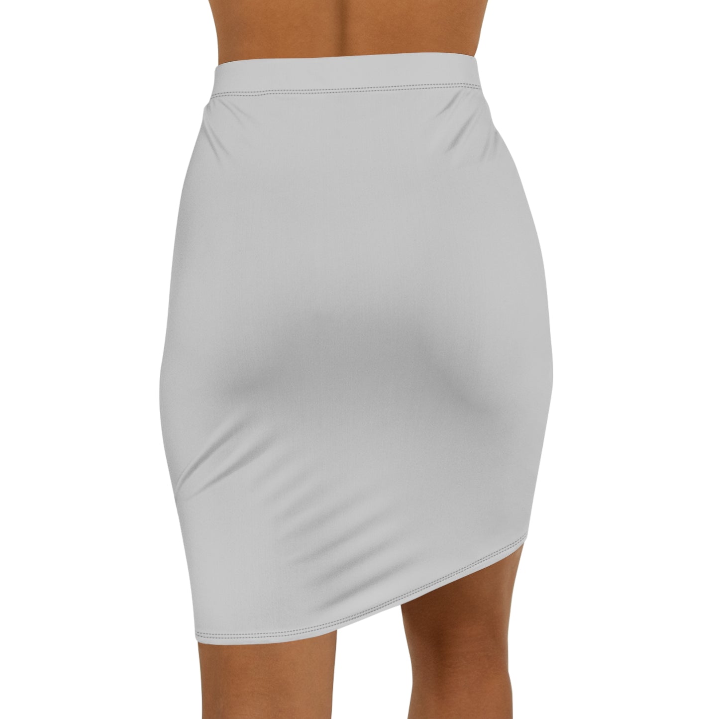 Manhattan Gray Mid-Waist Pencil Skirt