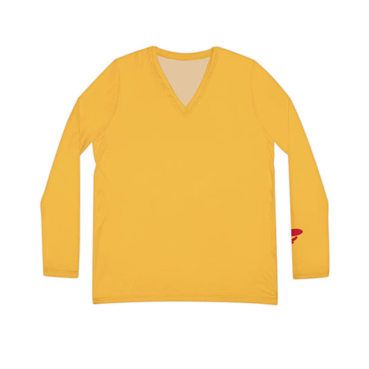 Cyclone Women's Long Sleeve V-Neck Shirt, Gold