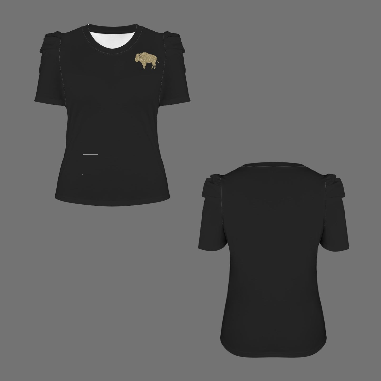 Glitter Buffalo Top, Black