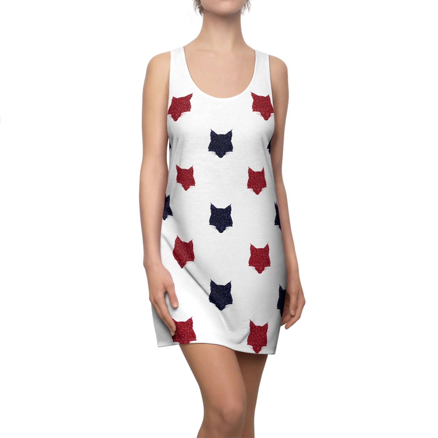 Glitter Wildcat Print Racerback Dress
