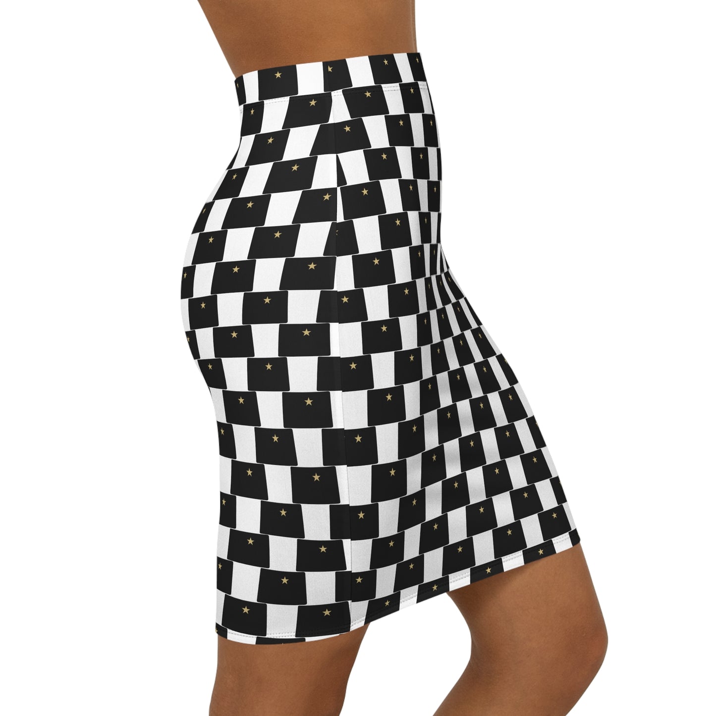 Colorado White Print Pencil Skirt