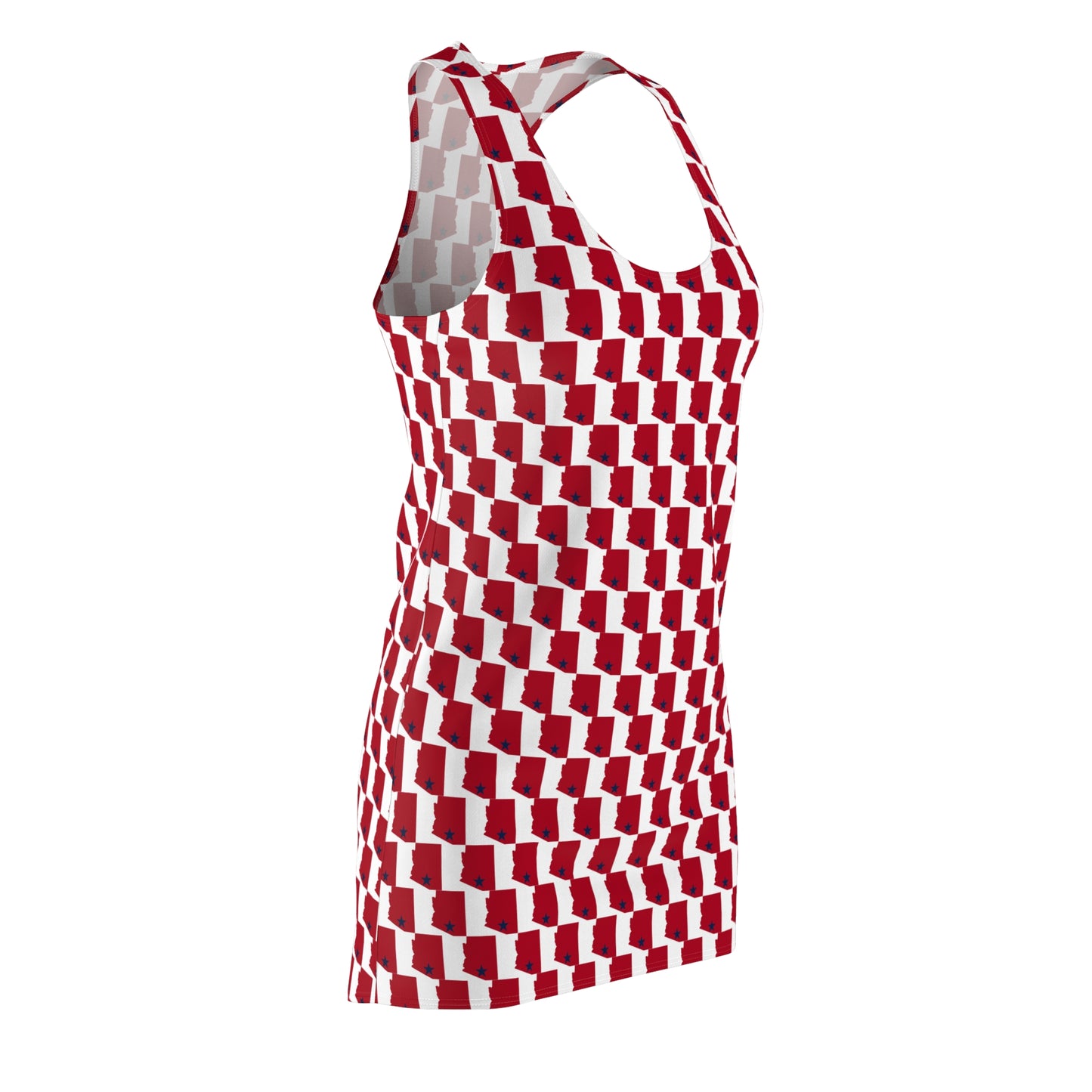 AZ White Print, Women's Racerback Dress