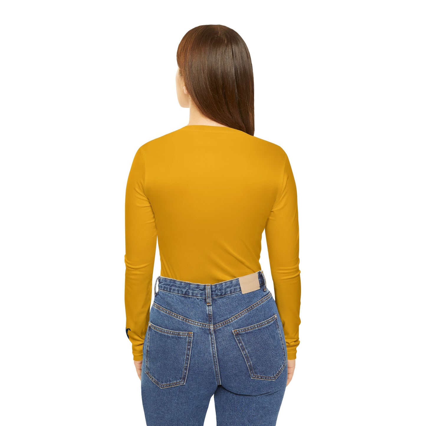 WV Women's Long Sleeve V-Neck Shirt, Gold