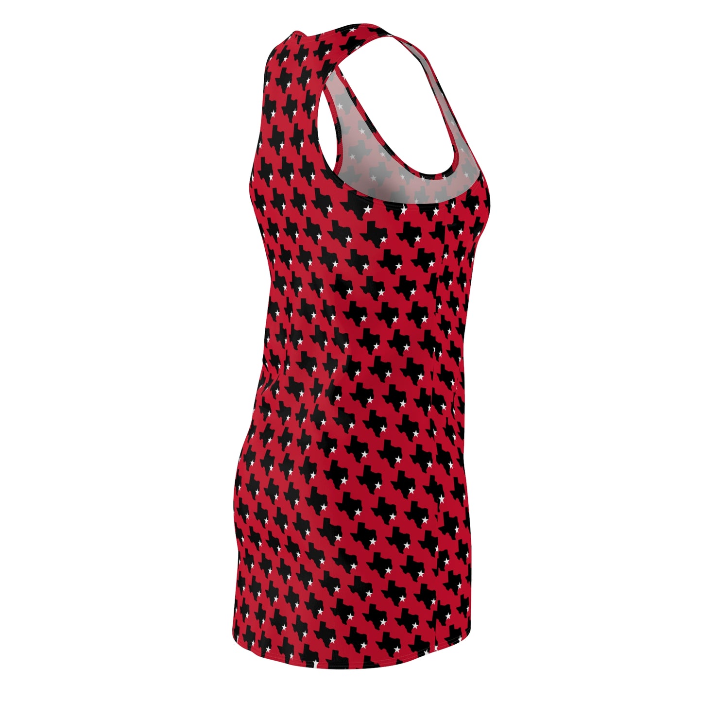 TX Red Print Women's Racerback Dress