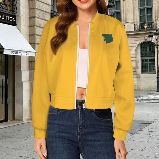 Gold Bear Bomber Jacket