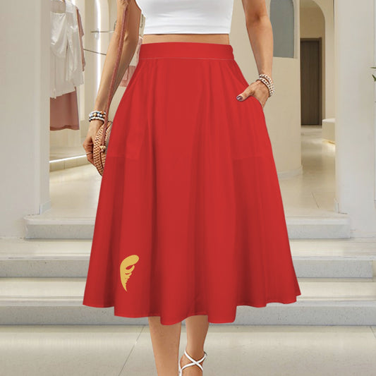 Cyclone Maxi Skirt, Cardinal