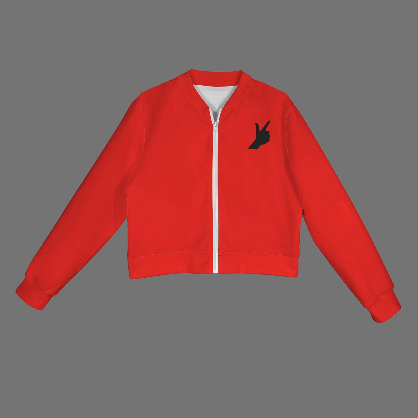 Scarlet Guns Up Bomber Jacket