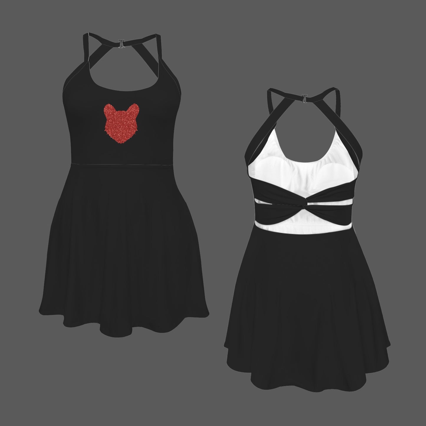Cincinnati Glitter Bearcat Active Dress, Black