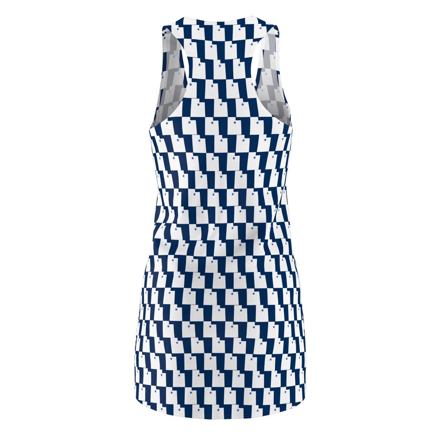 UT Blue Print, Racerback Dress, Stylish Summer Dress, Casual Outing Dress, Festival Wear, Unique Gift for Her