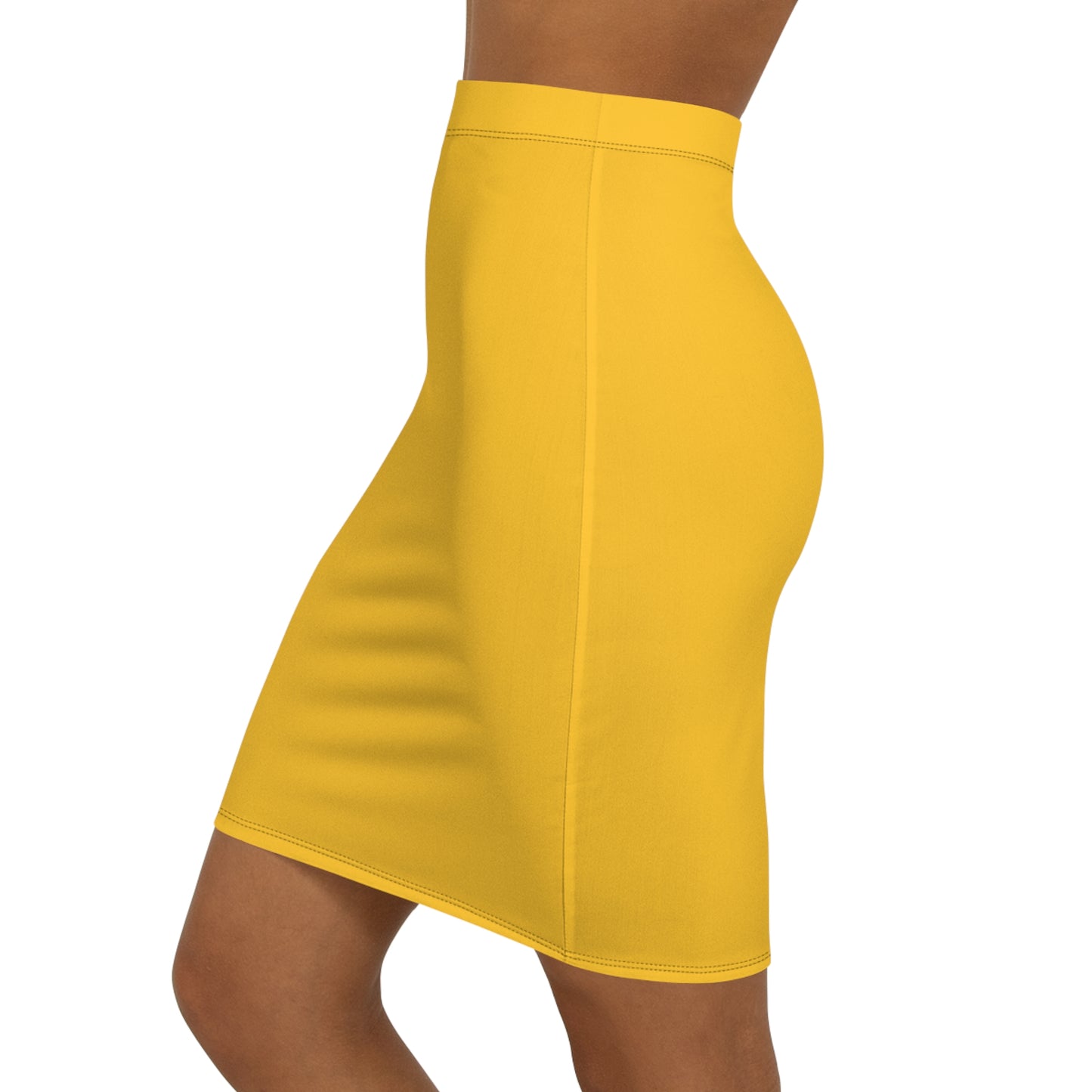 Tempe Gold Yellow Pencil Skirt