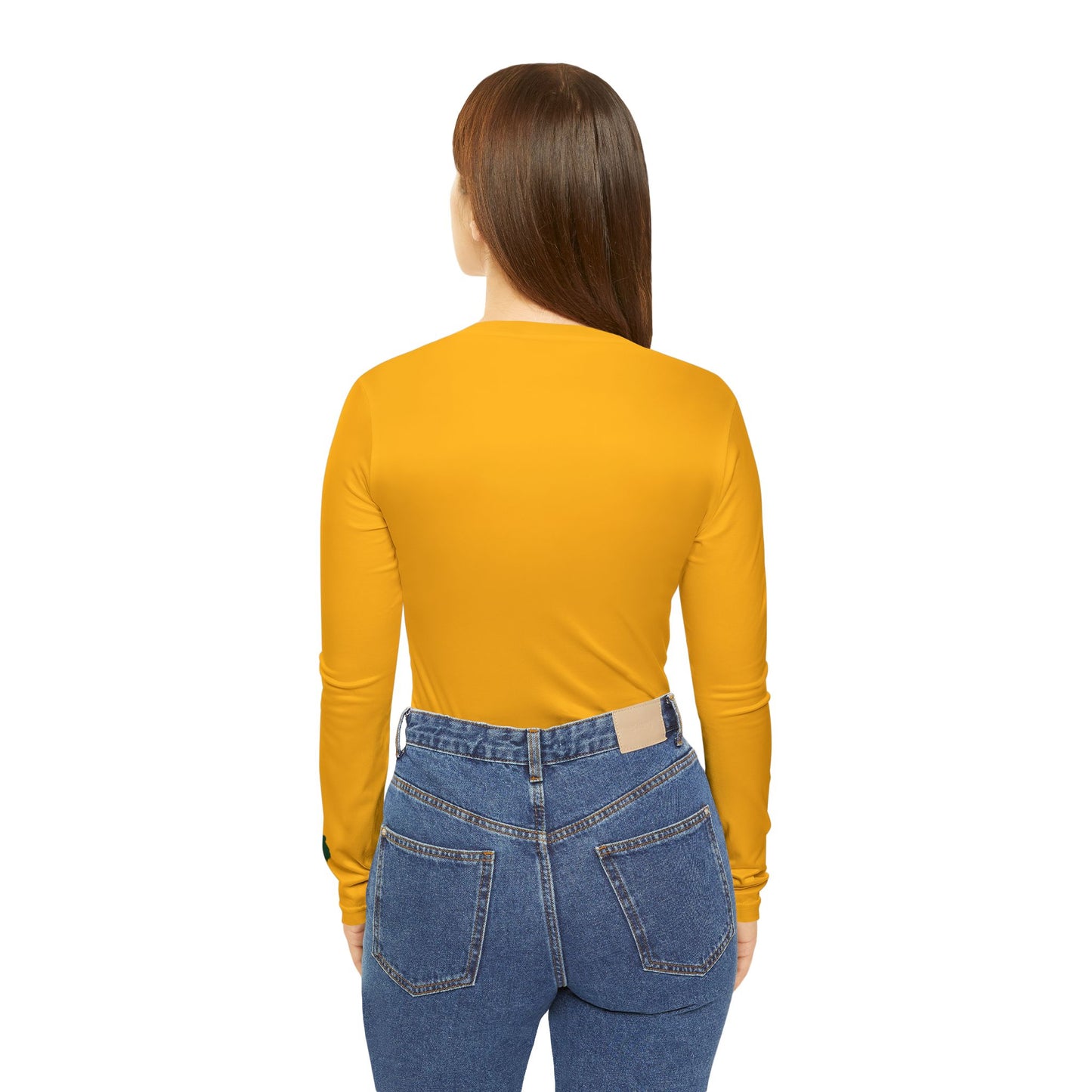 Bear Women's Long Sleeve V-Neck Shirt, Gold