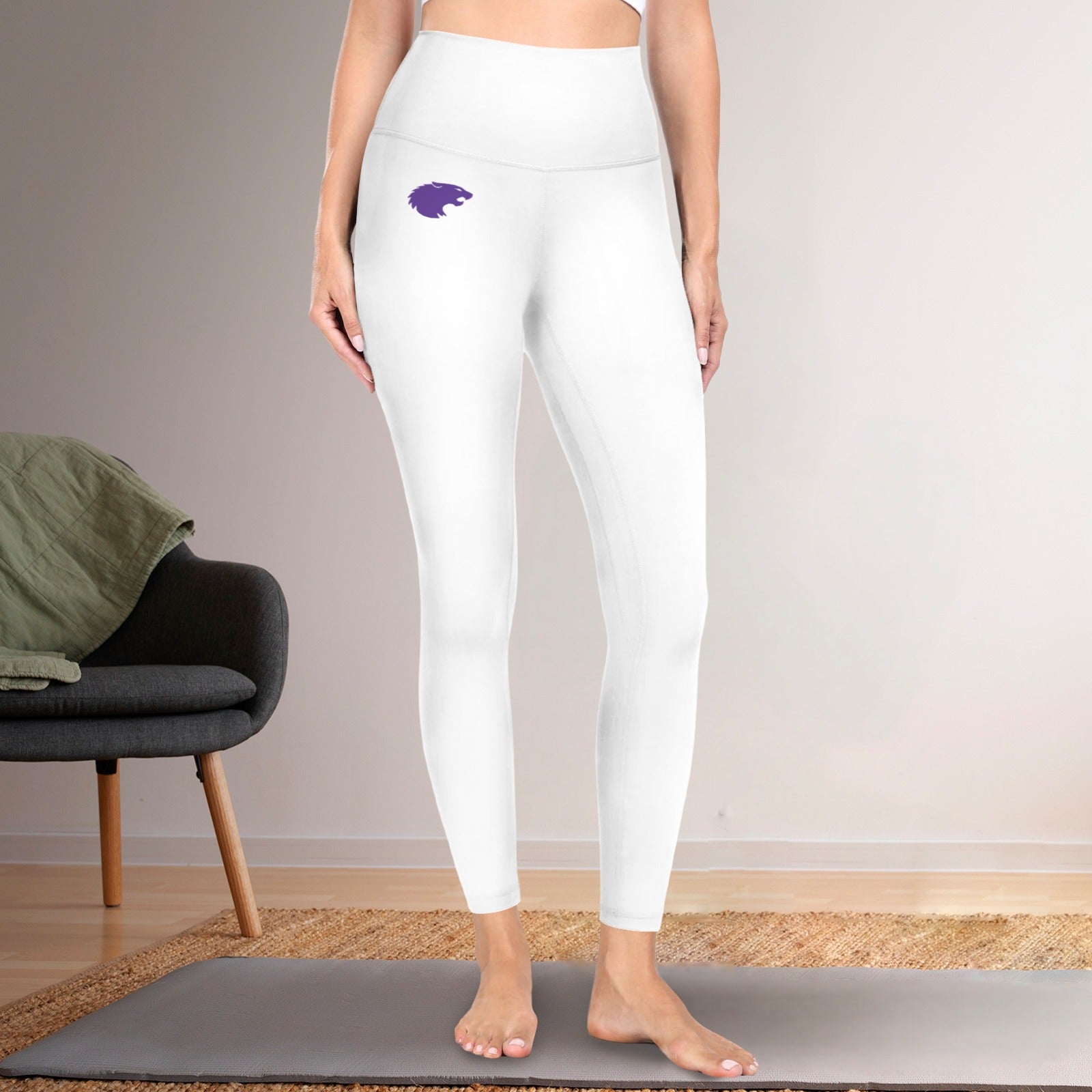 White Wildcat Active Leggings