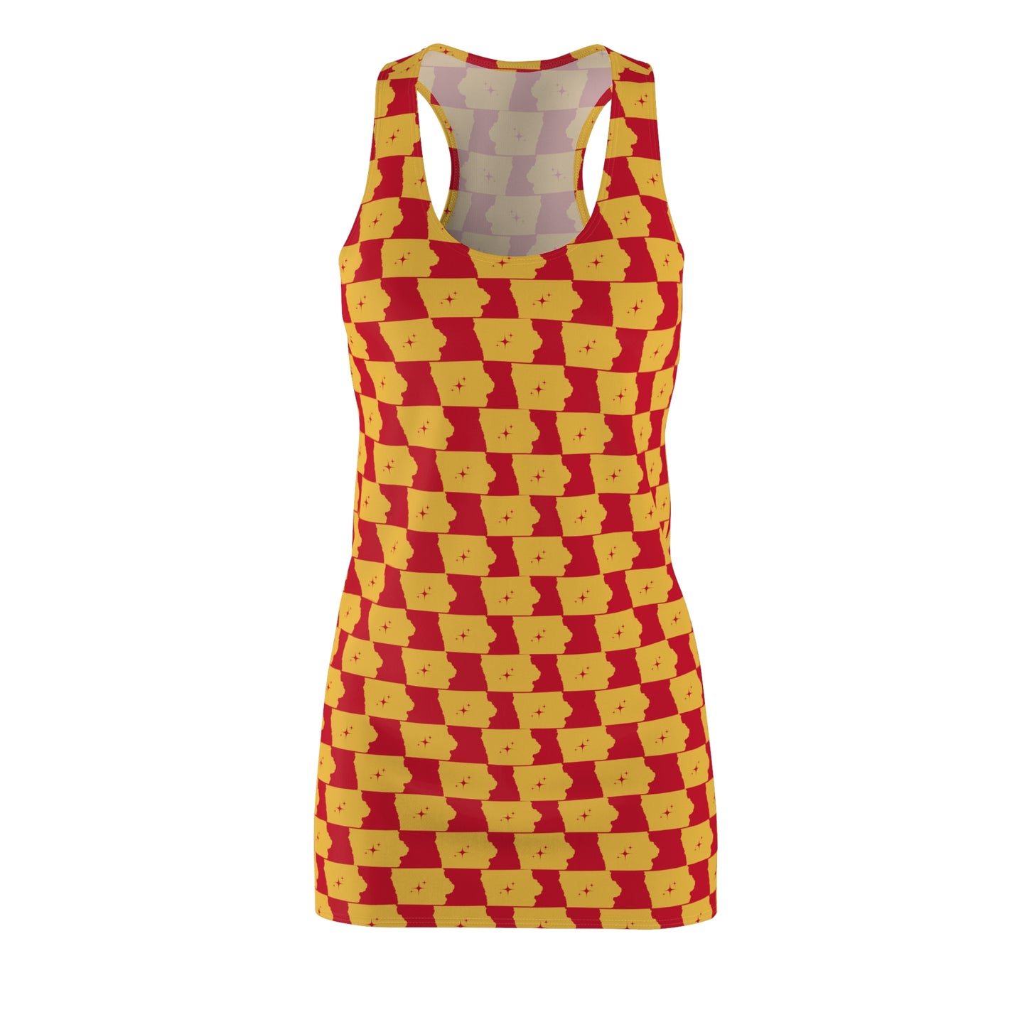 Iowa Red Print Racerback Dress