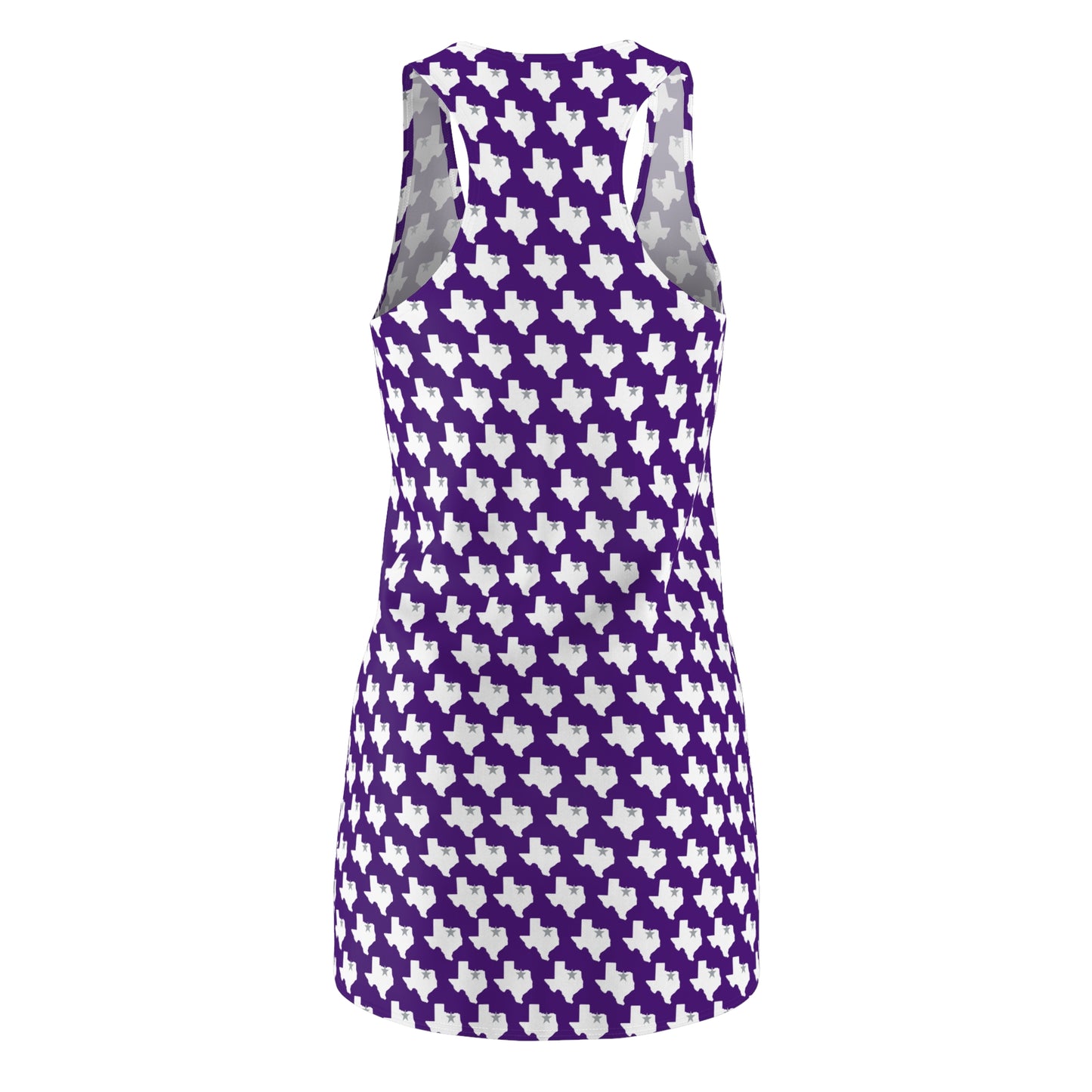 TX Purple Print Women's Racerback Dress