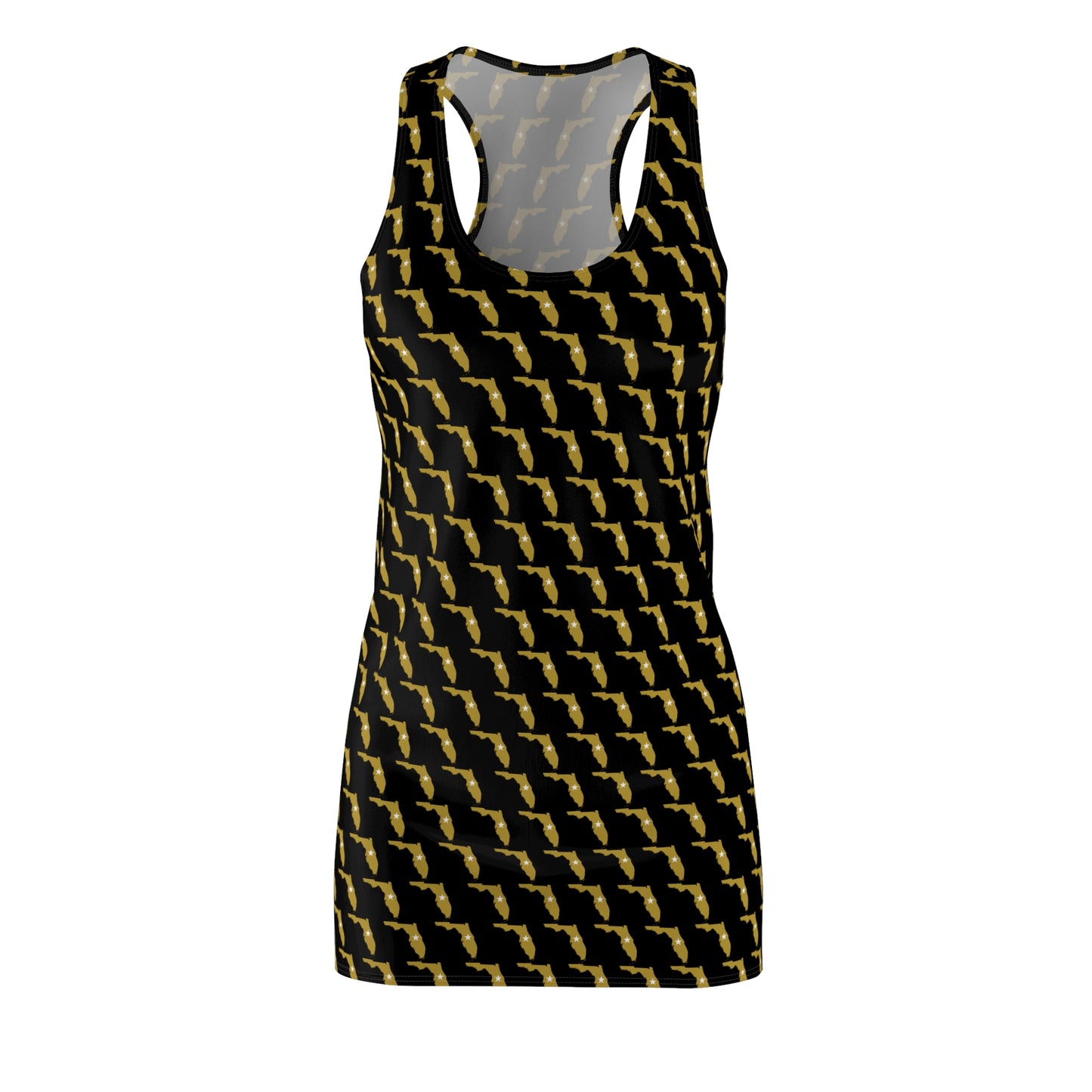 FL Black Print Racerback Dress