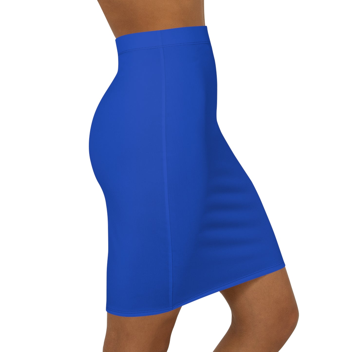 Provo Light Blue Women's Mid-Waist Pencil Skirt