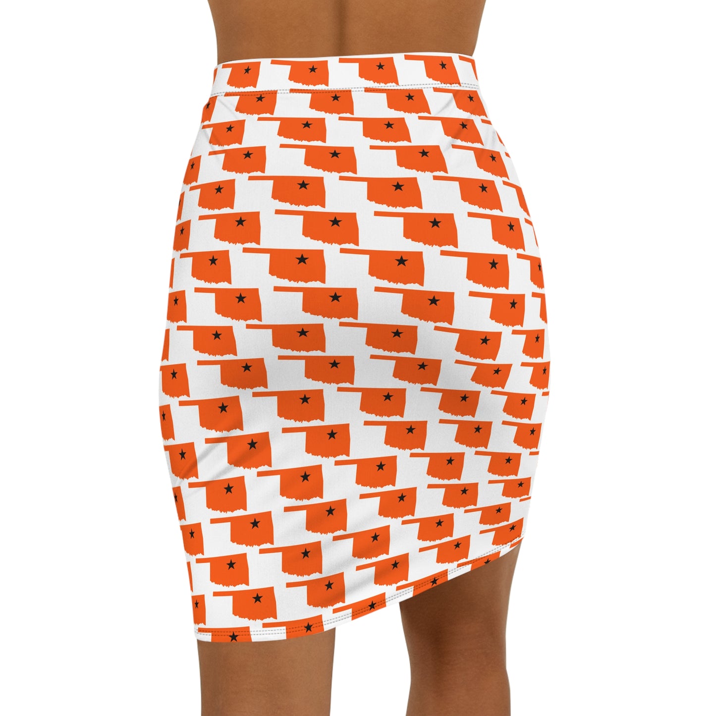 Stillwater White Print Women's Pencil Skirt