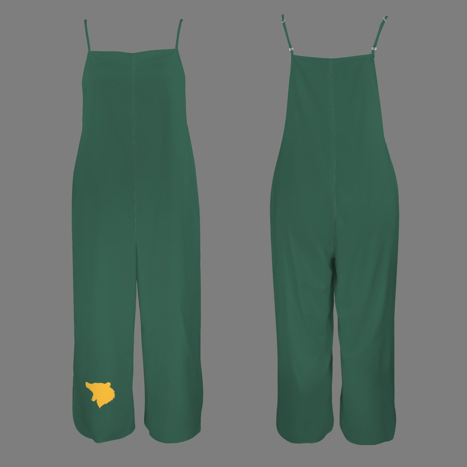 Bear Wide Leg Jumpsuit, Green