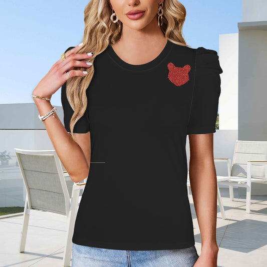 Glitter Bearcat Top, Black