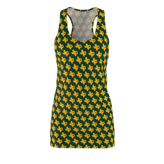 TX Green Print Racerback Dress