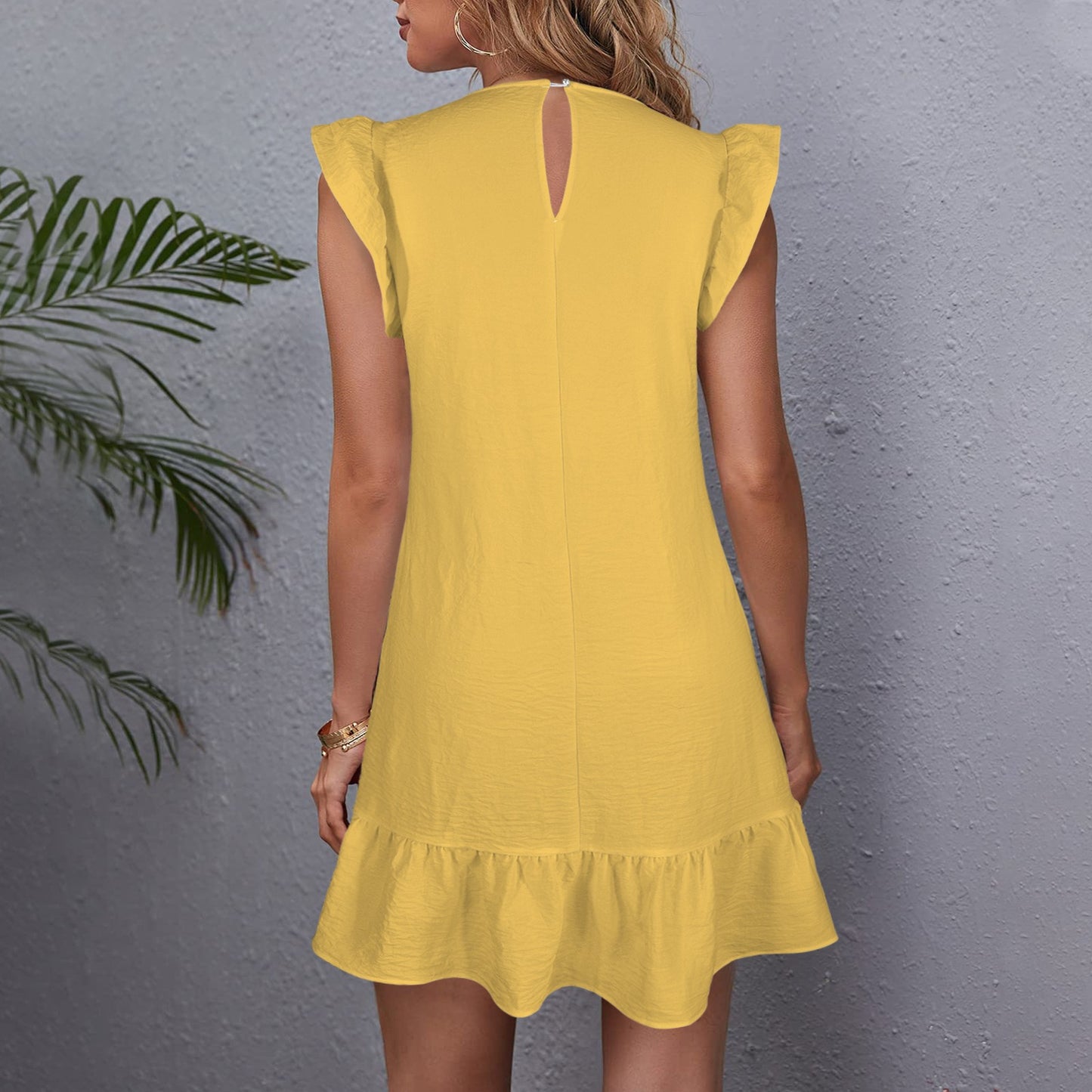 Flowy Glitter Cyclone Dress, Gold