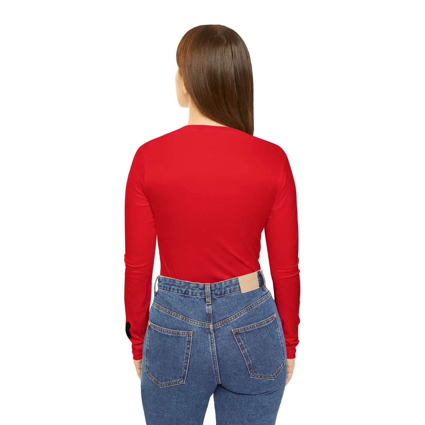 Bearcat Women's Long Sleeve V-Neck Shirt, Red