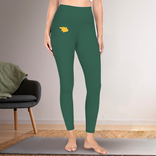 Green Bear Active Leggings