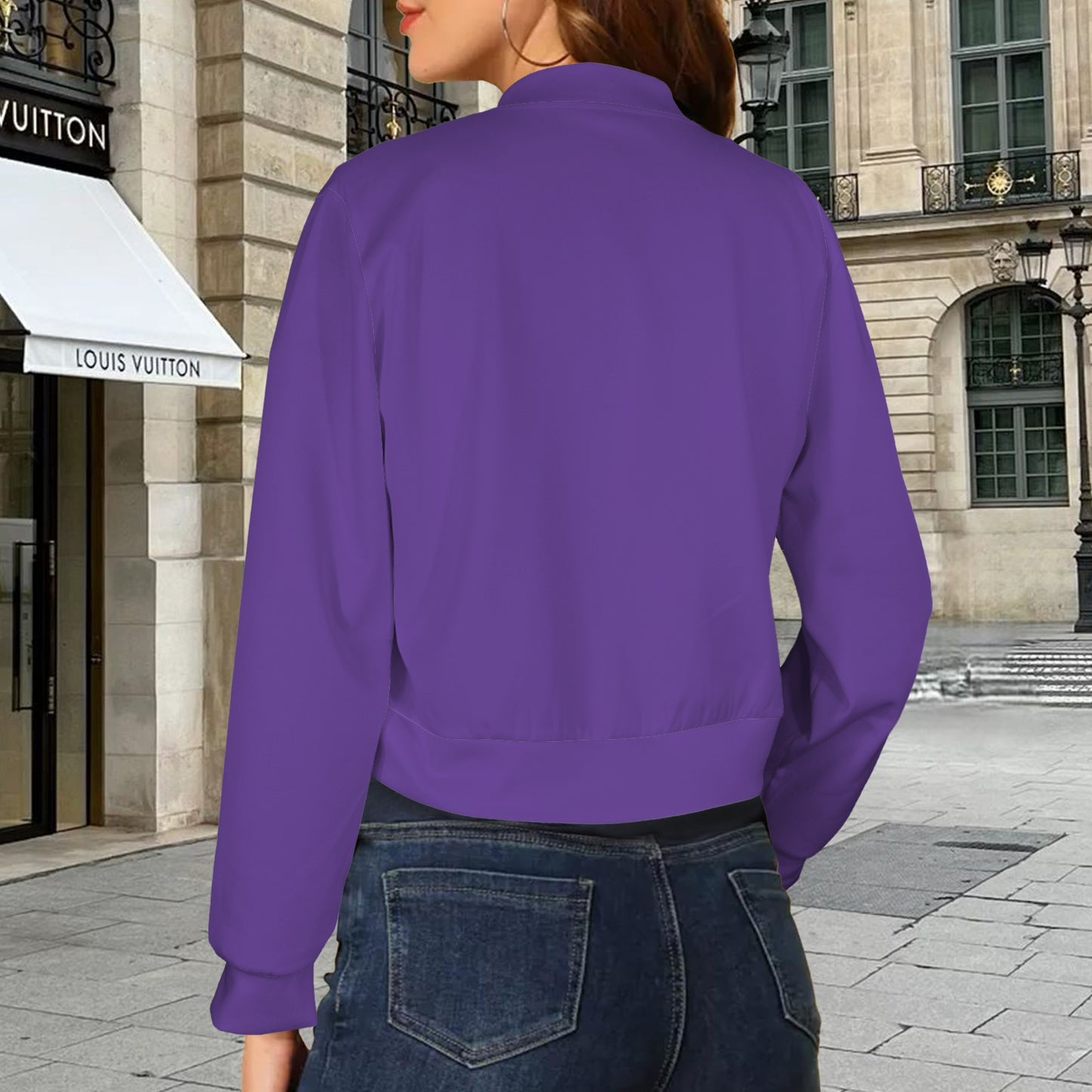 Purple Wildcat Bomber Jacket