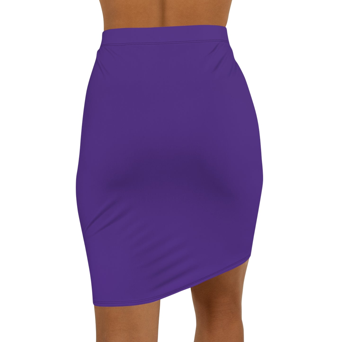 Manhattan Purple Women's Mid-Waist Pencil Skirt