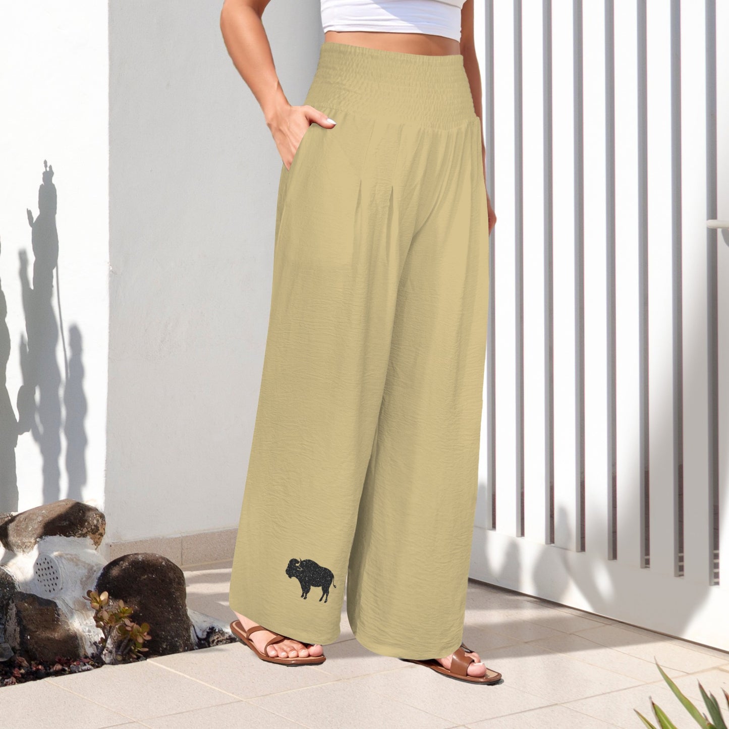 Glitter Buffalo Pants, Gold