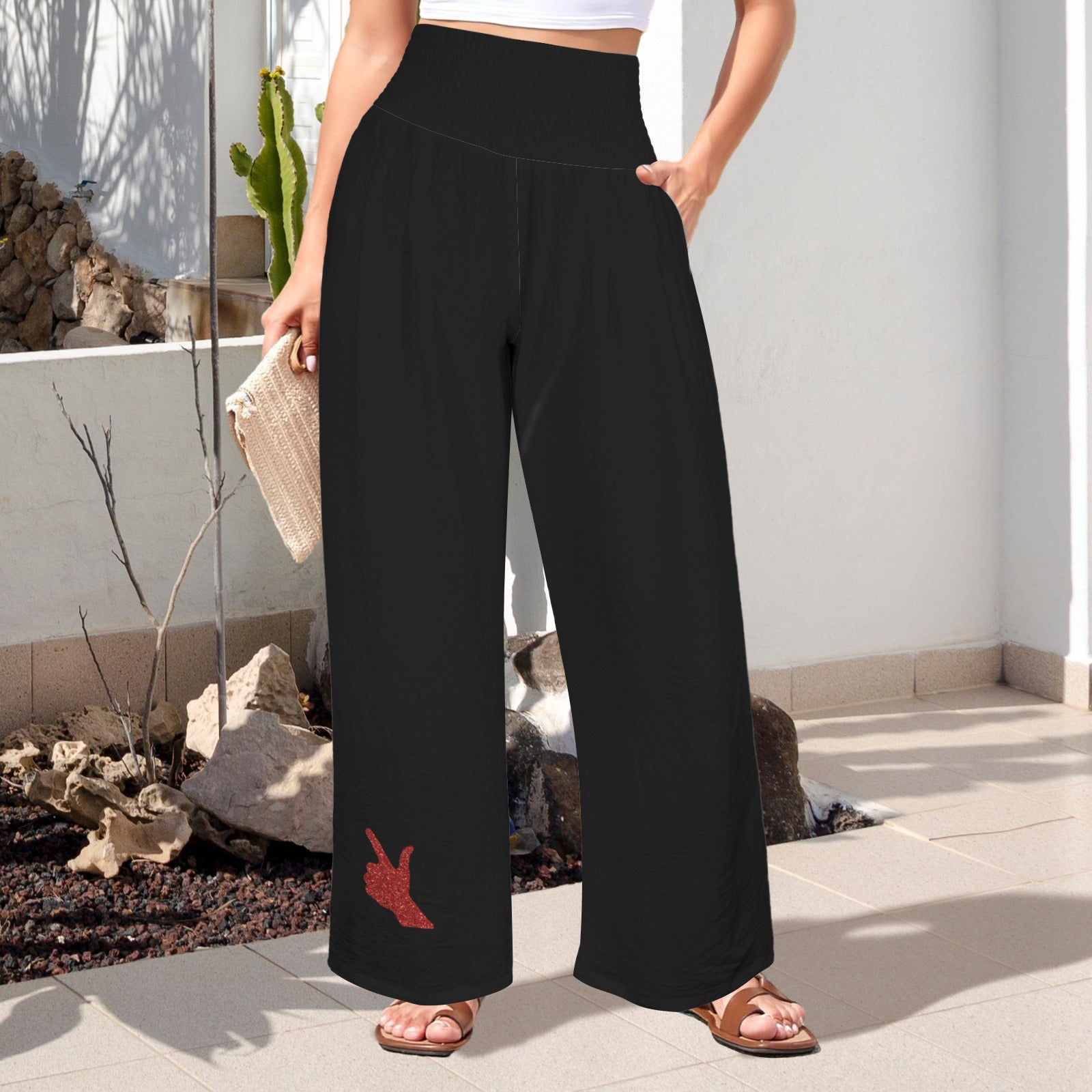 Glitter Guns up Pants, Black