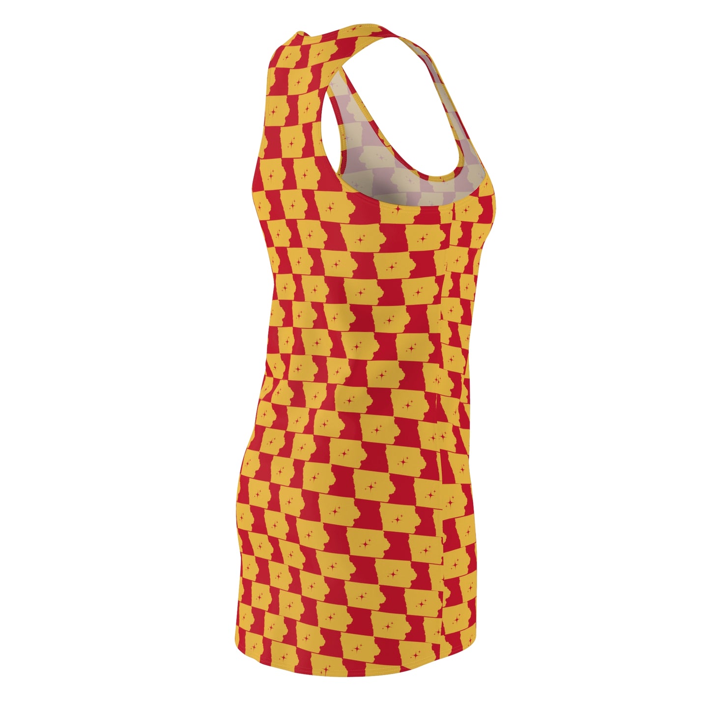 Iowa Red Print Racerback Dress