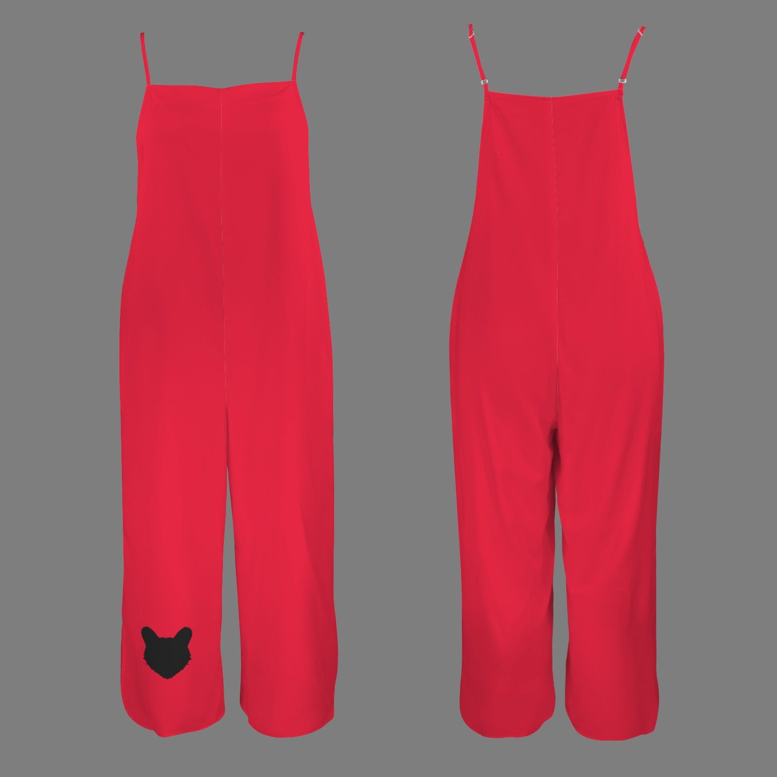 Bearcat Wide Leg Jumpsuit, Red
