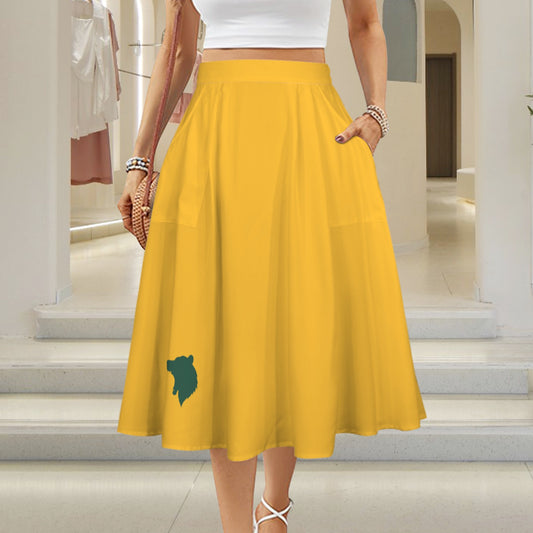 Bear Maxi Skirt, Gold