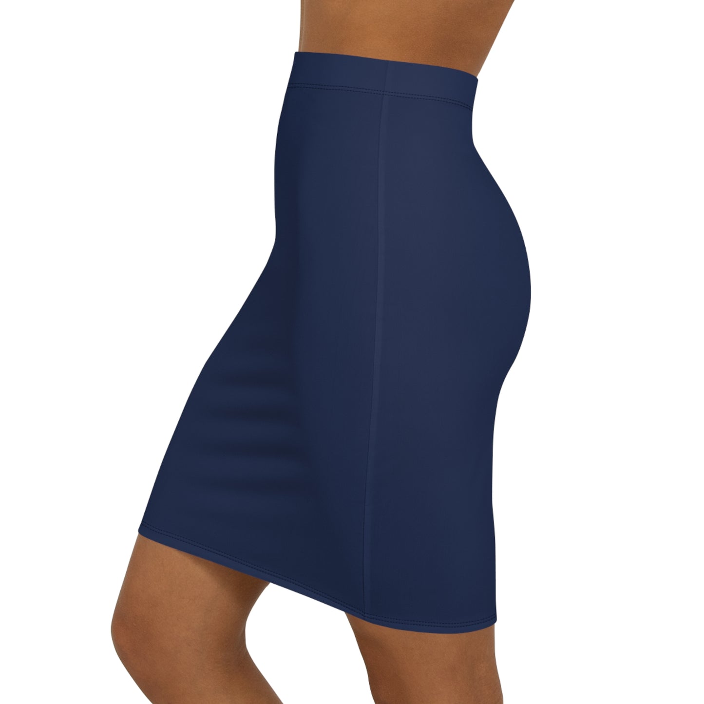 Tucson Blue Women's Mid-Waist Pencil Skirt