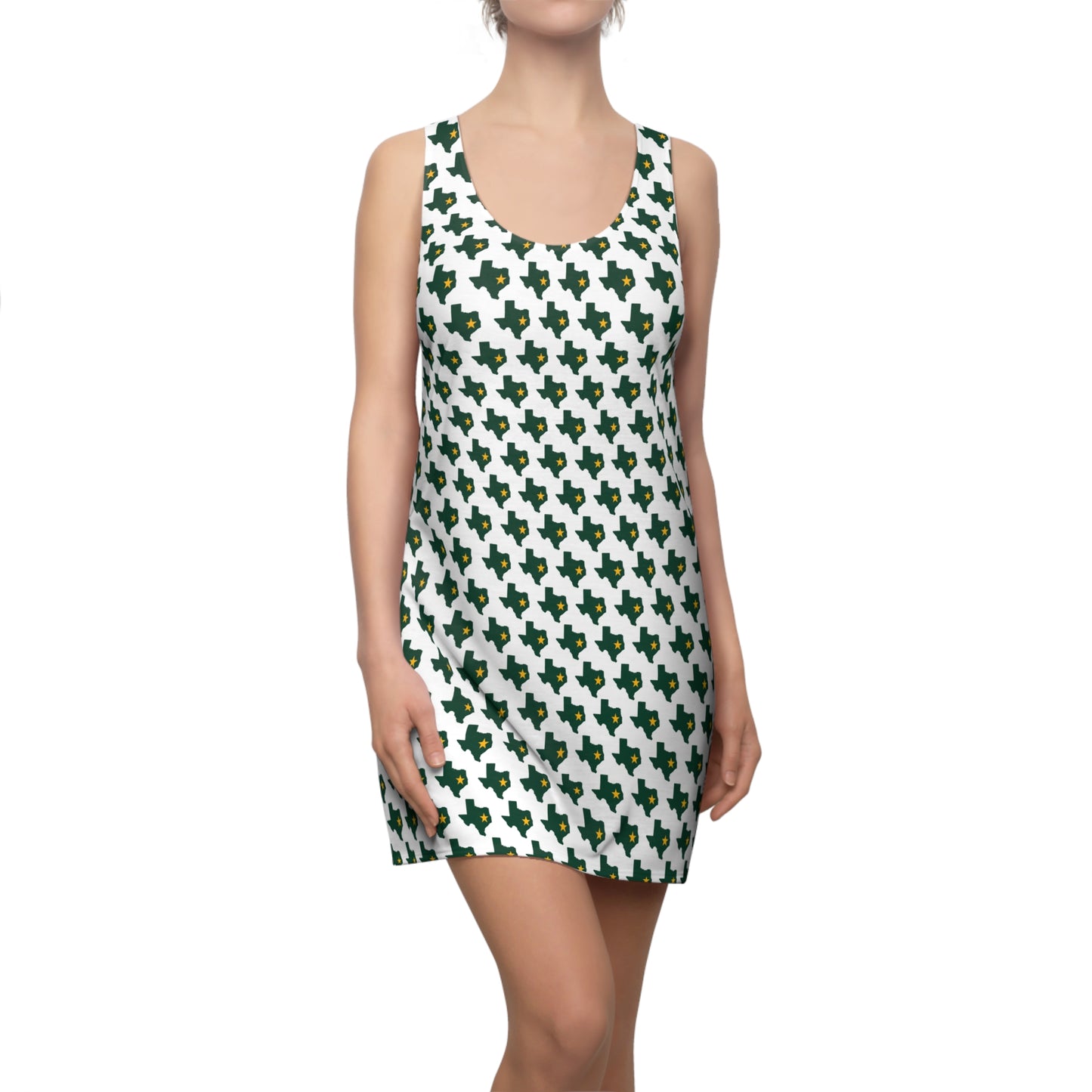 TX White Print Racerback Dress
