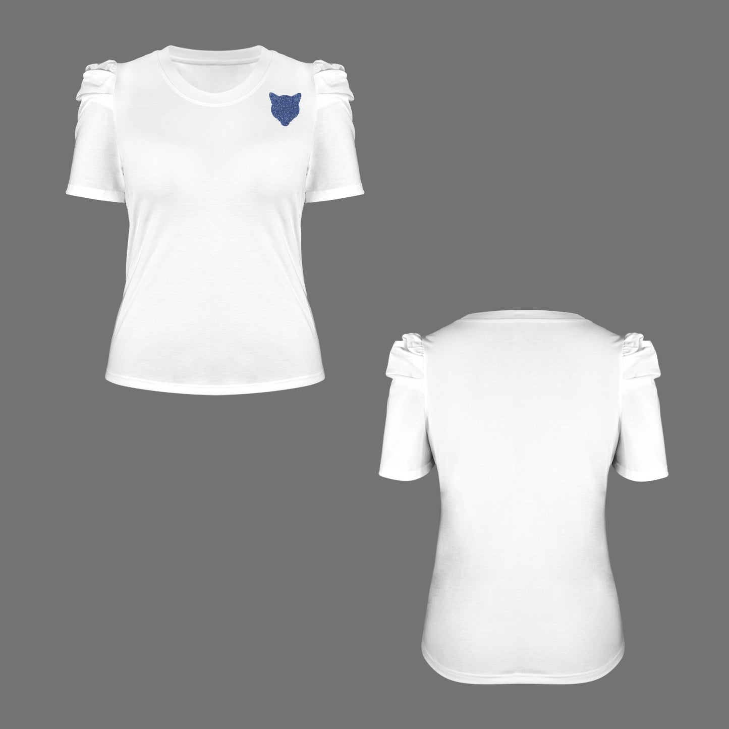 Provo Glitter Cougar Top, White