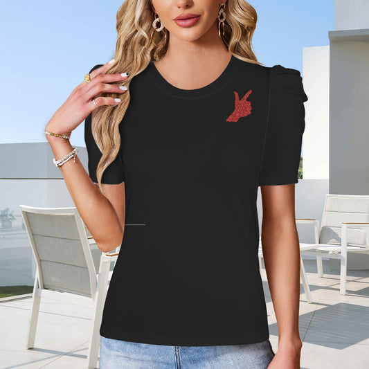 Glitter Guns Up Top, Black