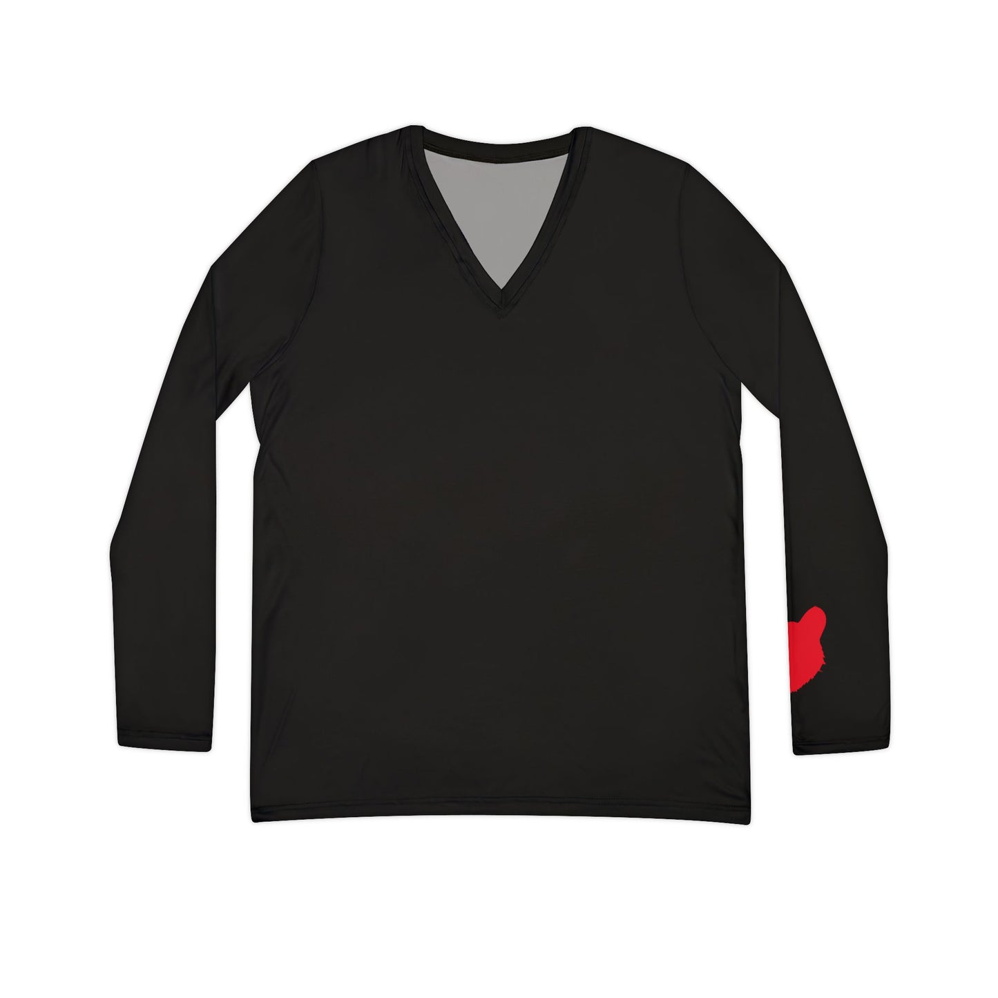 Bearcat Women's Long Sleeve V-Neck Shirt, Black