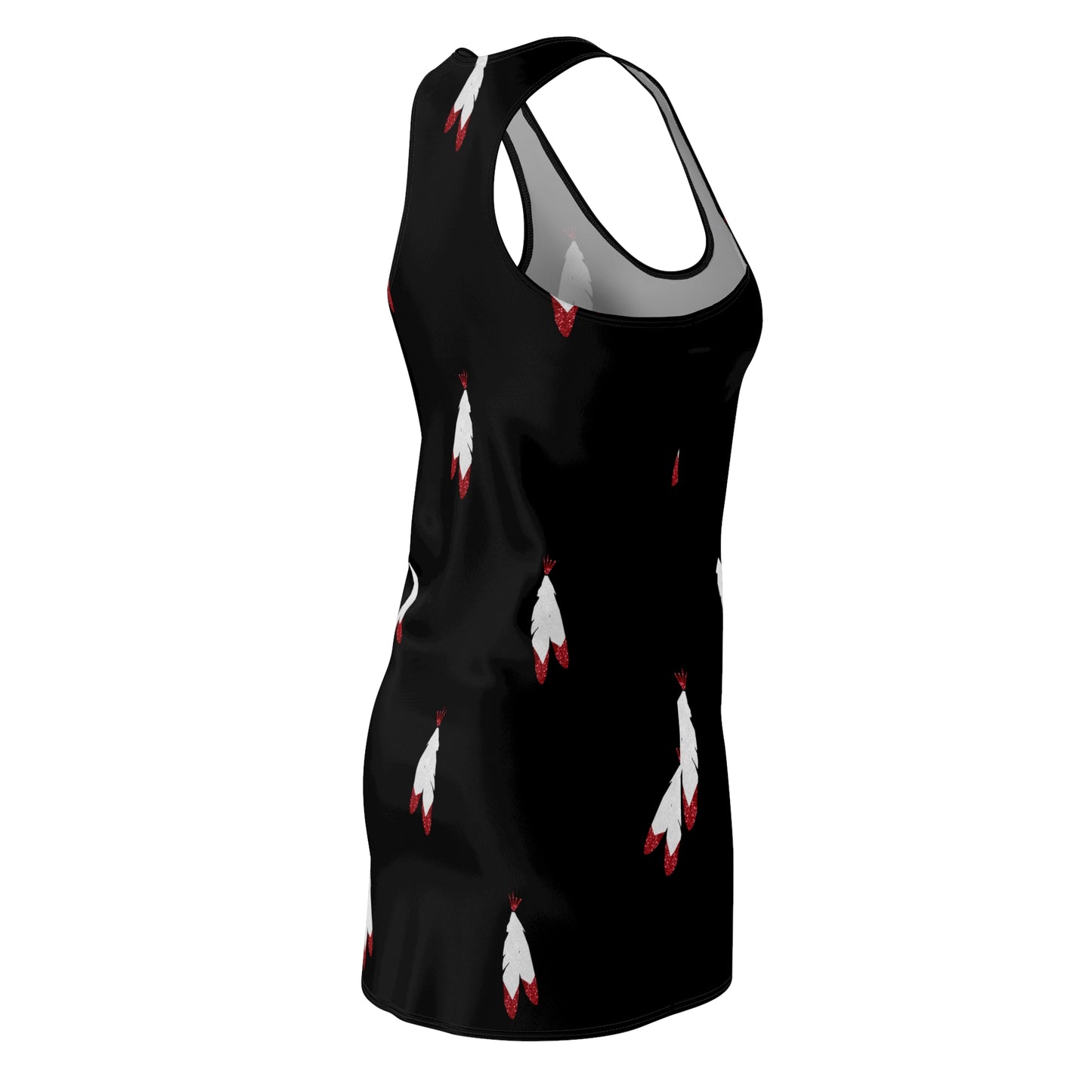 Glitter Feathers Racerback Dress