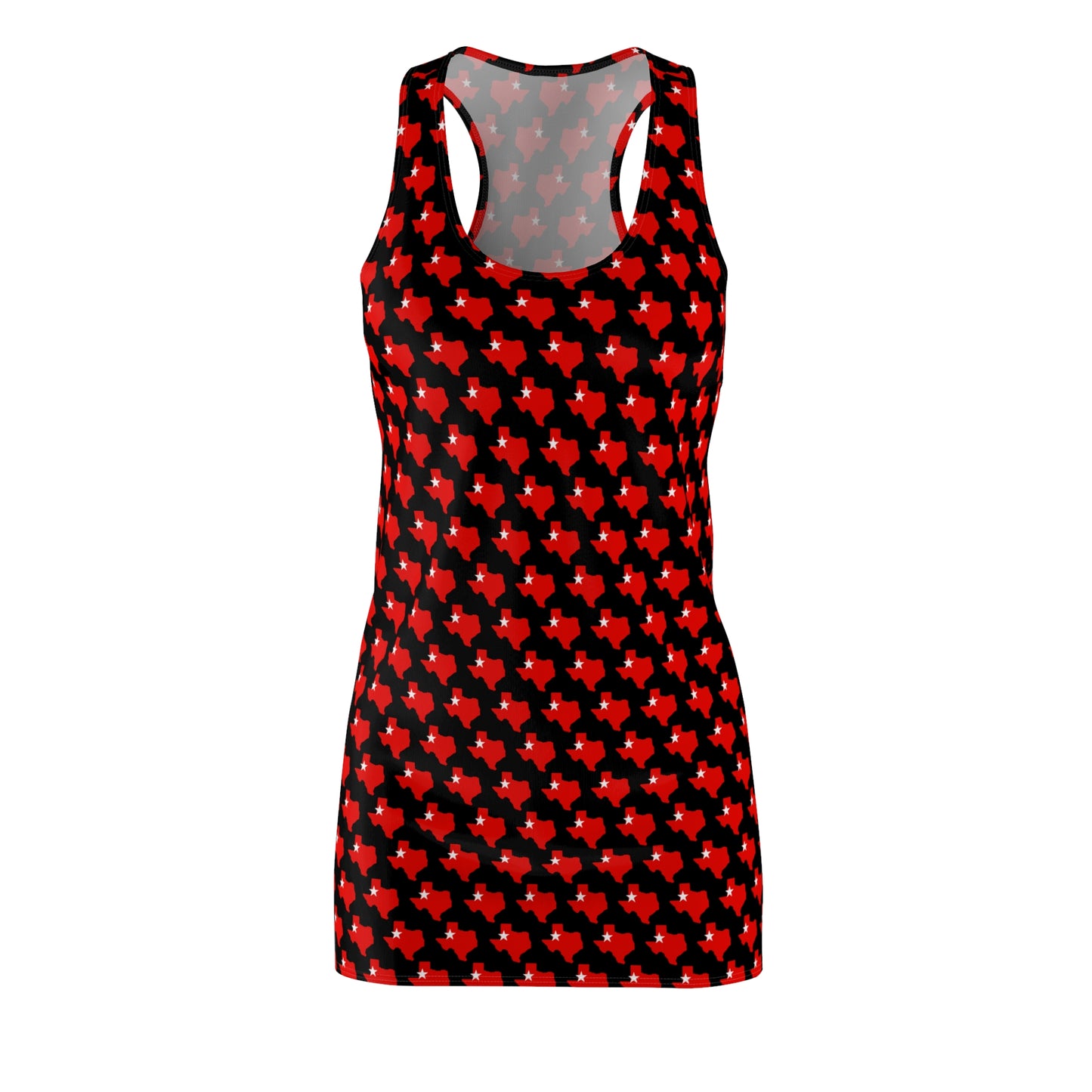 TX Black Print Women's Racerback Dress