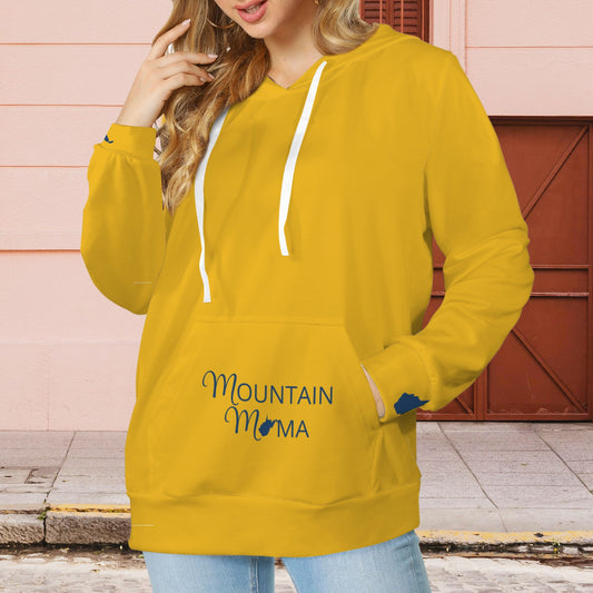 Gold WV Drawstring Pocket Hoodie
