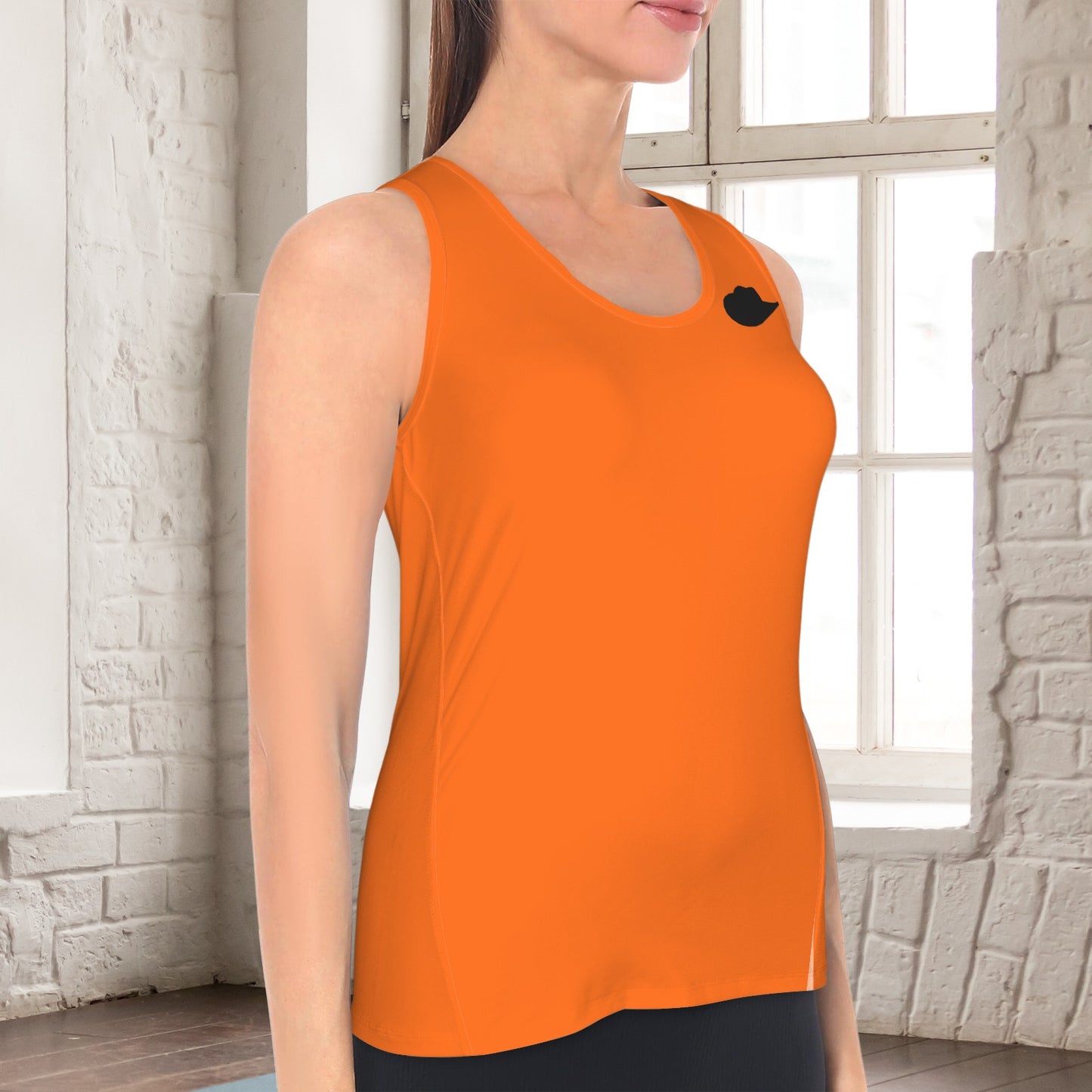 Orange Cowgirl Racerback Sports Top