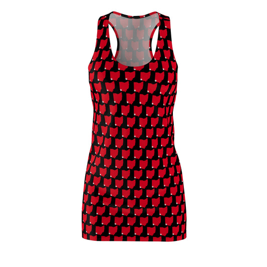 Ohio Black Print Racerback Dress